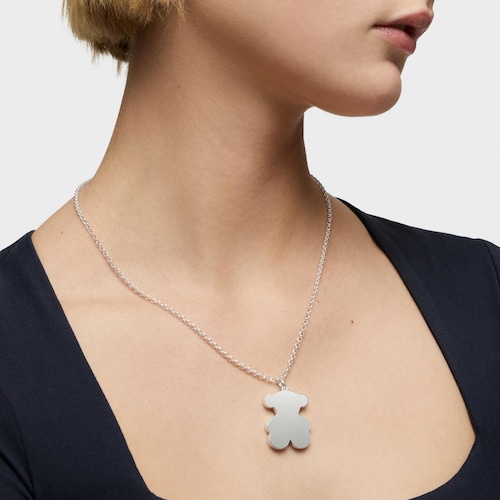 Medium 29mm silver bear Pendant Sweet Dolls
